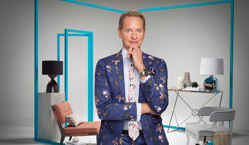 Carson Kressley in a room with furniture