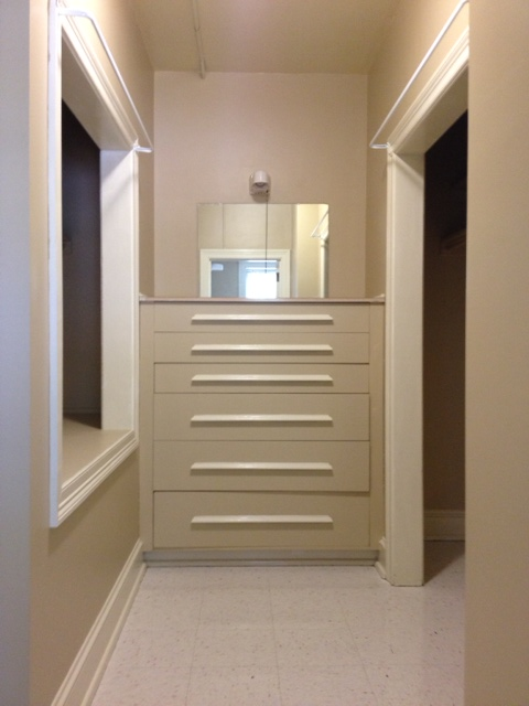 Baughman Hall walk-in closet with a drawer