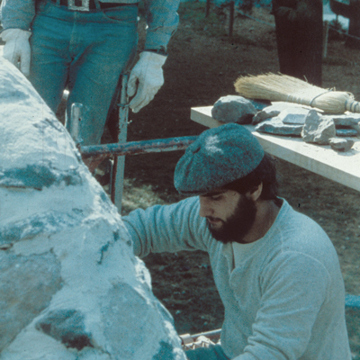 Martin Puryear working on a sculpture