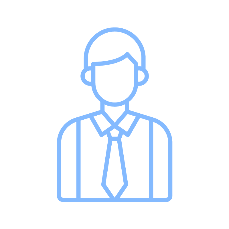 Man wearing a shirt and tie icon