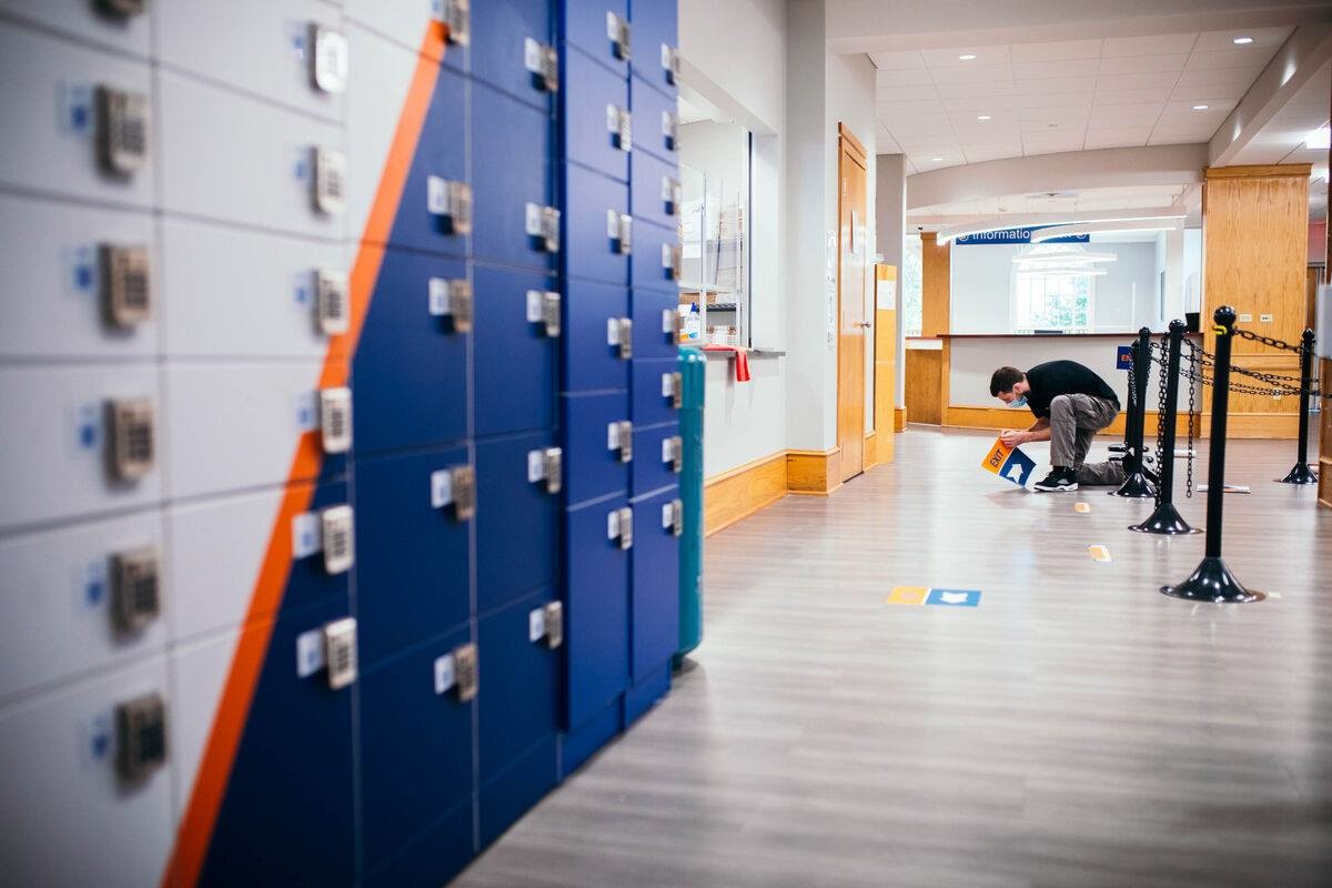 The post office in the Janet Morgan Riggs Student Center