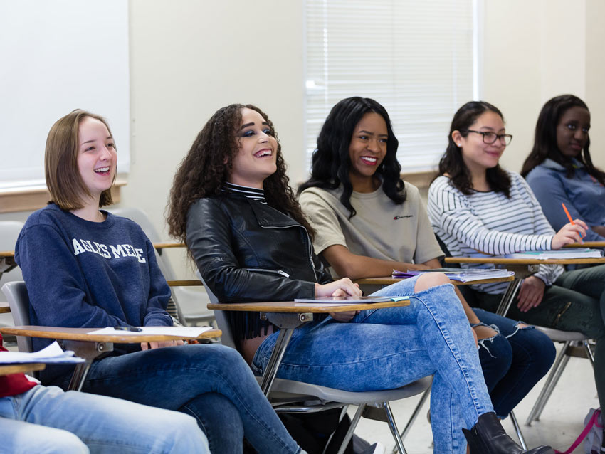 Students in class