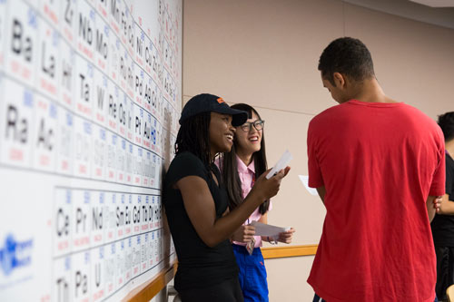 Students in a classroom at International Student Orientation