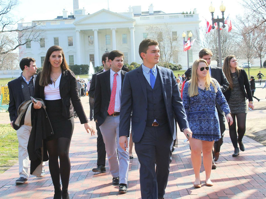 Students walking in Washington, D.C.