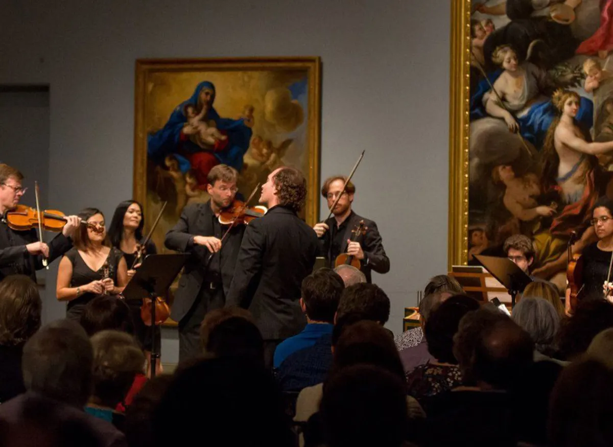 Brian Ritter performing with a group of musicians