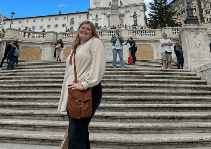 Student on Spanish Steps