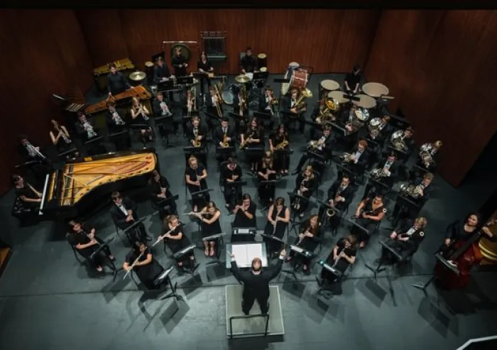 College orchestra performing