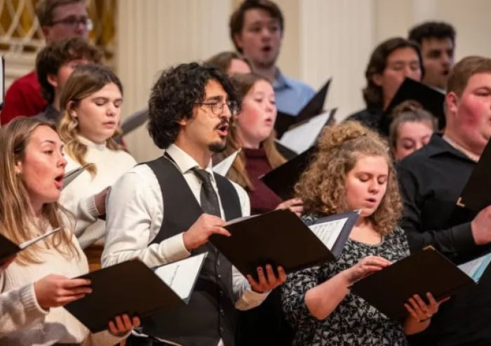 College choir performing