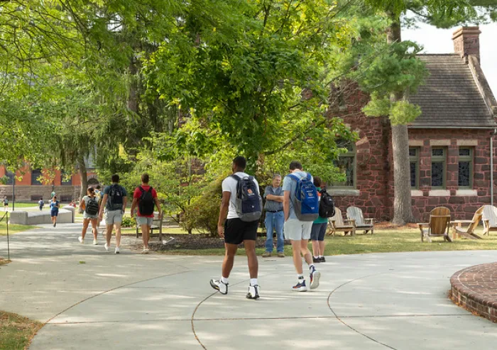 A group of students walking