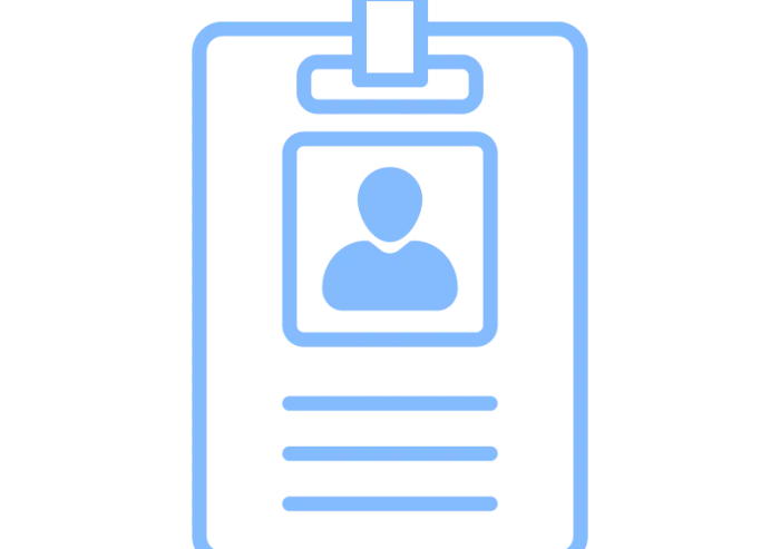 Employee ID badge icon