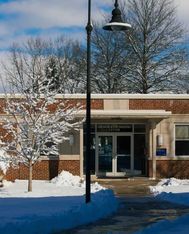 An image of the Health Center building