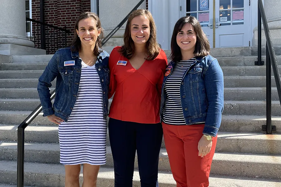 three female BOLD alumni pose together