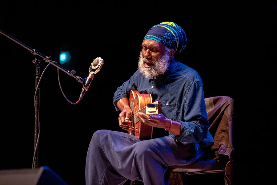 Blues artist Corey Harris performs in a free public concert