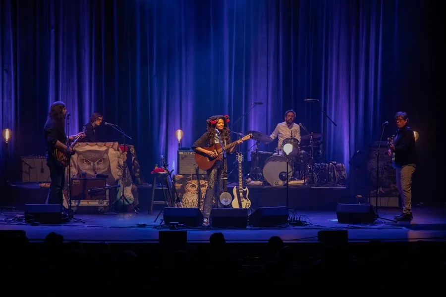 Valerie June and her band perform at the Majestic Theater.