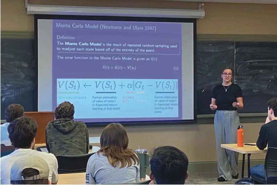 Prof. Kim Spayd’s students present research findings.