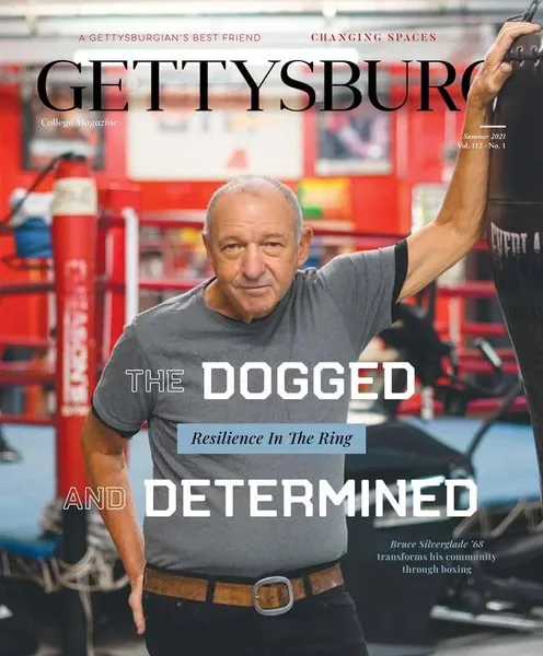 Eric Lee ’15 captured Bruce Silverglade ’68, owner of the historic Gleason’s Gym in Brooklyn, New York, for the cover of GETTYSBURG College <em>Magazine’s </em>Summer 2021 issue.