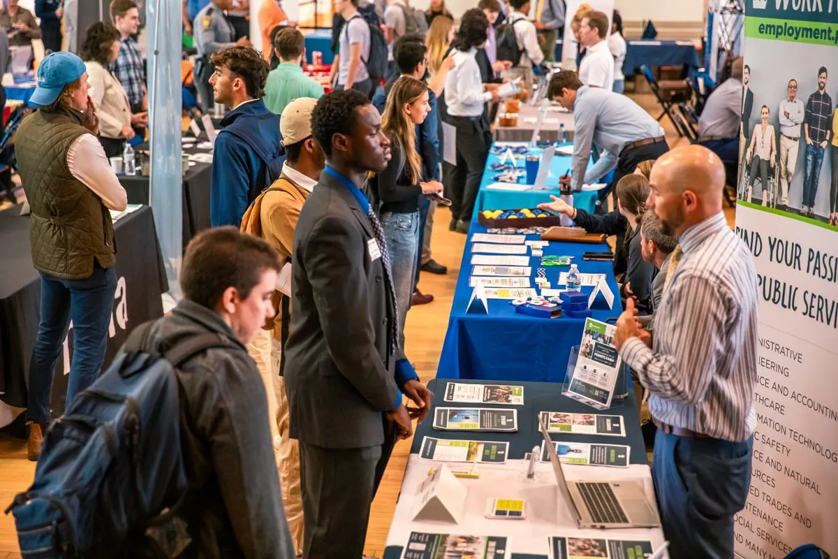 Students at an Expo