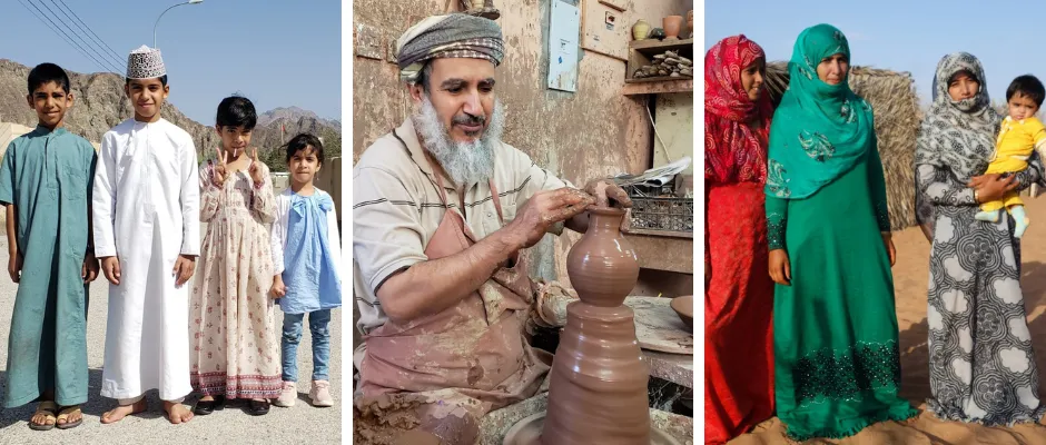 Various scenic and cultural photos of Oman