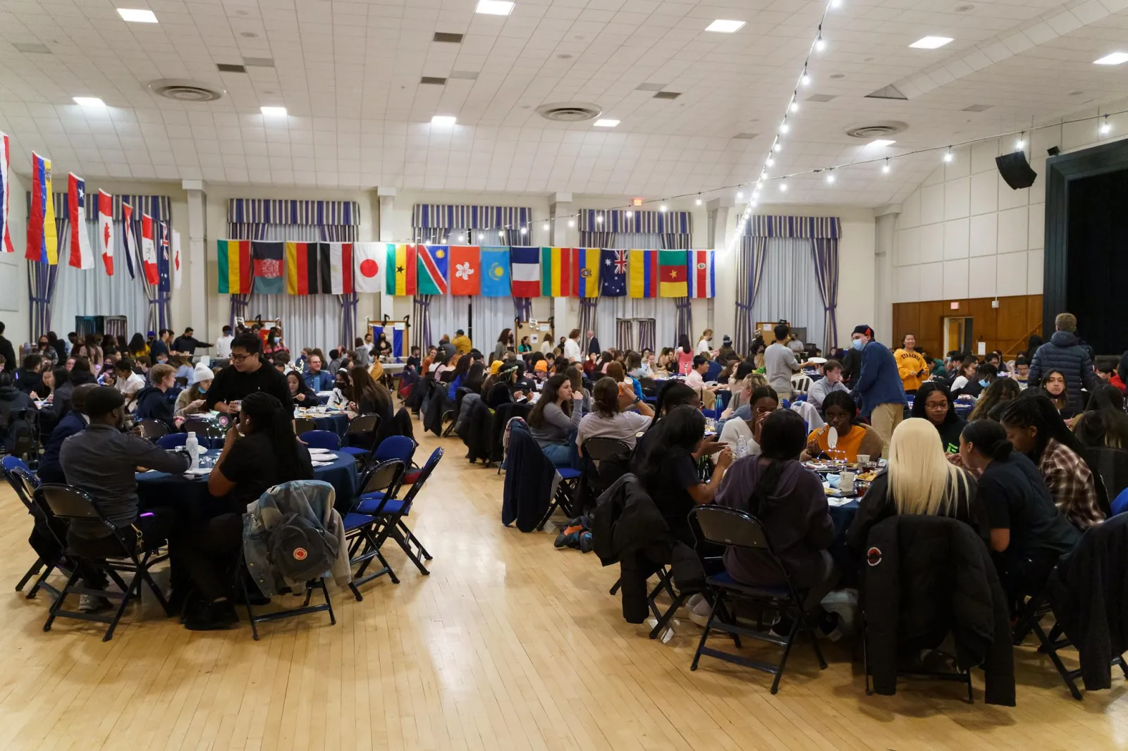 A photo of the ballroom at the Campus Union Building.