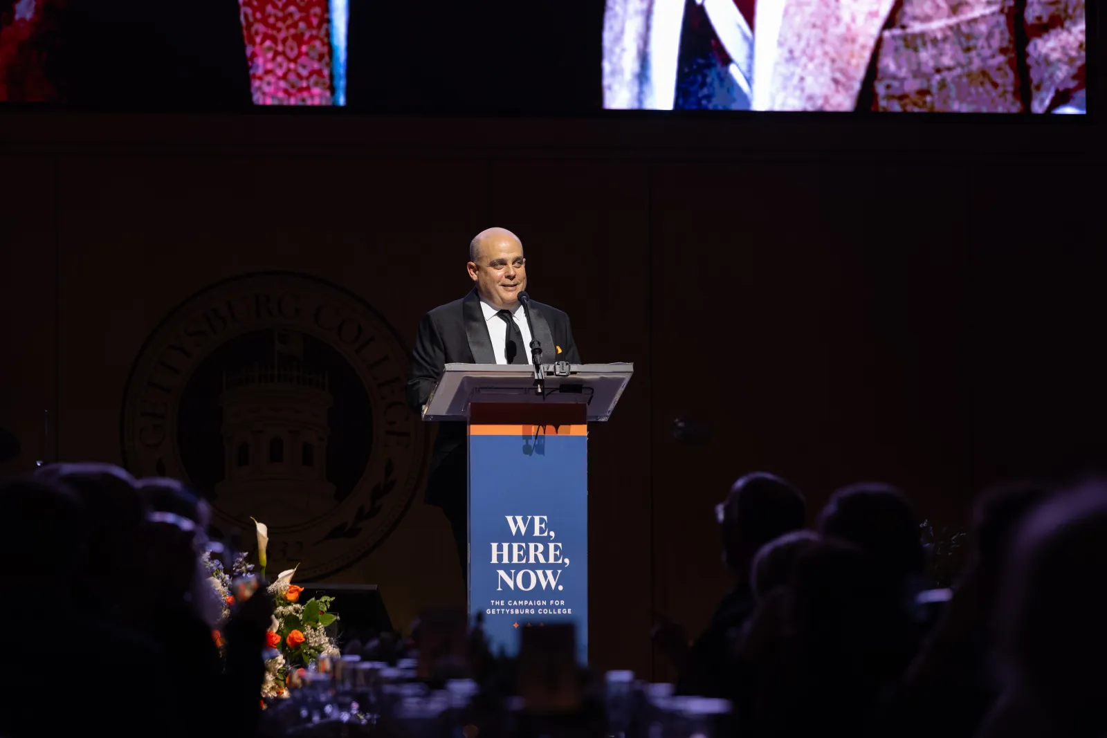 Vice President for Enrollment and Educational Services Robert Schwartz ’92 shares a heartwarming story about the family and personal connections that carried him through his own journey at Gettysburg (Photo by Tyler Caruso). 