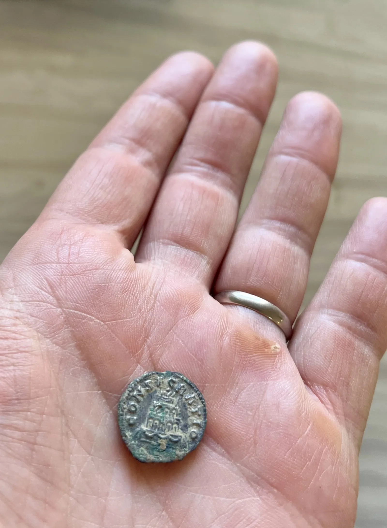 Coin from the reign of Emperor Antoninus Pius, A.D. 161
