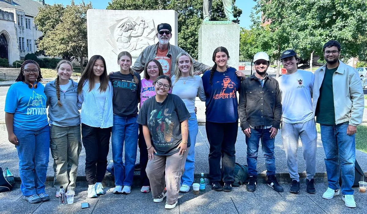 A group of students with their instructor.