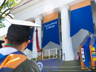 Class of 2026 Commencement ceremony in front of Pennsylvania Hall.