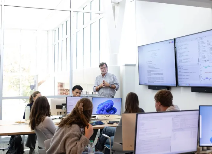 Students in a classroom.