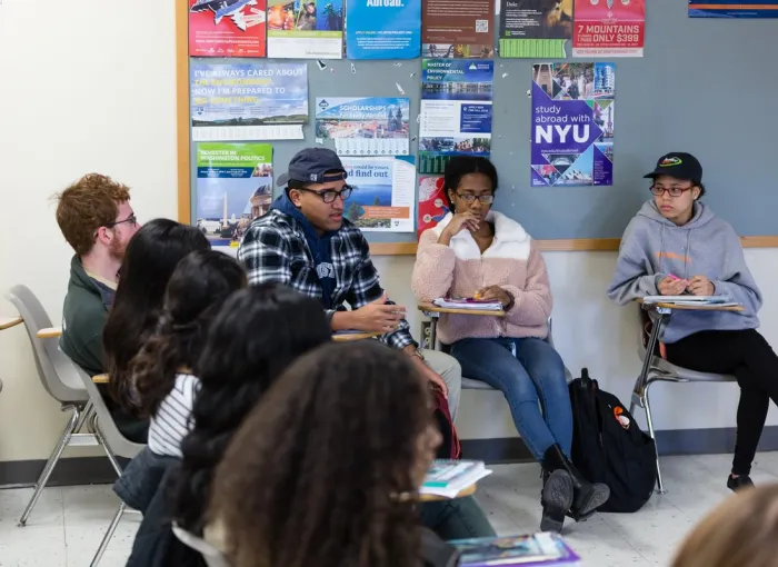 Students in a classroom.