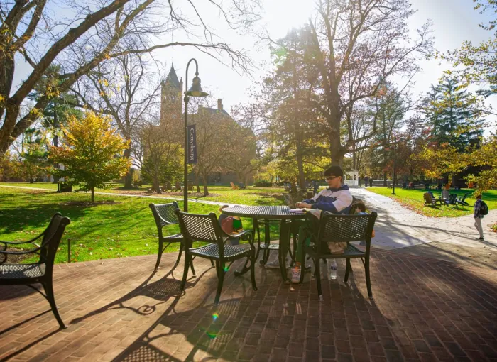 studying outside