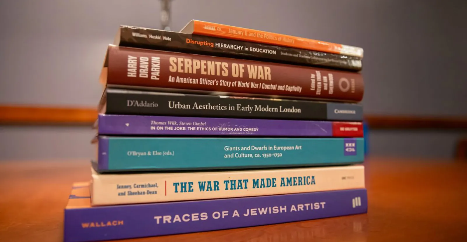 An image of books published Gettysburg College faculty