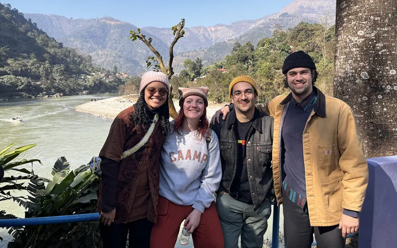 AEmily Kreider ’25 (second from left) participated with Alexis Jones ’24, Ratul Pradhan ’25, and Jack Joiner ’25 