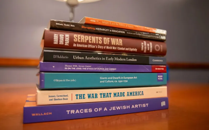 An image of books published Gettysburg College faculty