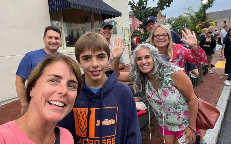 Parents and families gather to watch the First-Year Walk for the Class of 2027