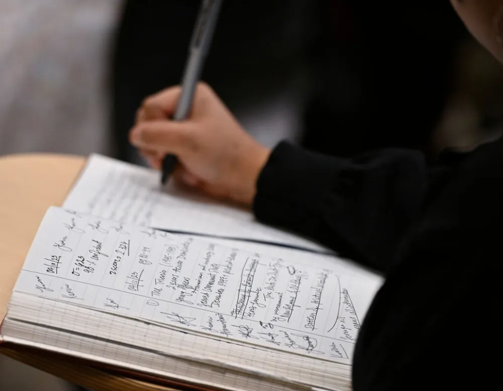 handwritten notes
